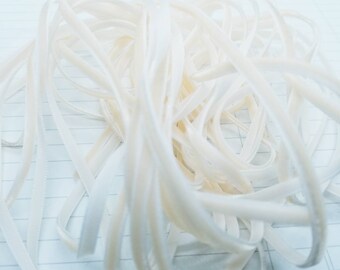 Nude pink beige 4 mm 1/8 inch Polyester Velvet Ribbon- 2 Yards