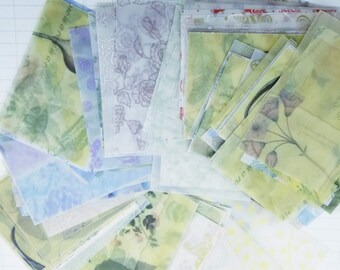20 Random Printed Vellum ATC Blanks- 2 1/2 x 3 1/2