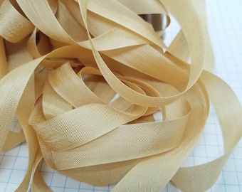 5 yards Dark Gold Seam Binding. Packaging, Scrapbooking, Shabby Pretty Embellishment