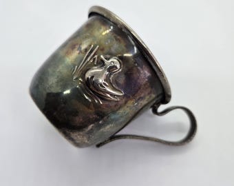 Vintage Duckie Silver Plated Baby Cup
