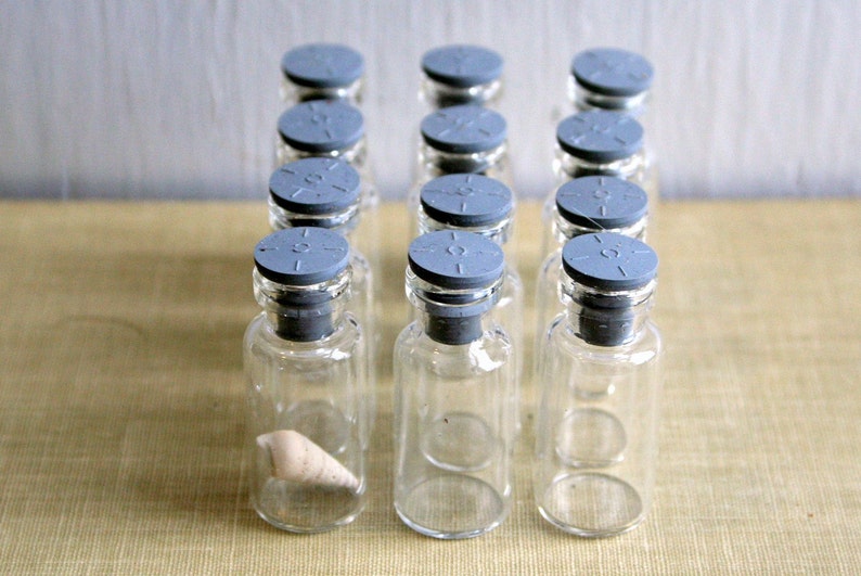 12 Smaller Glass Bottles For Assemblage, Studio Organization, Collections & Storage image 2