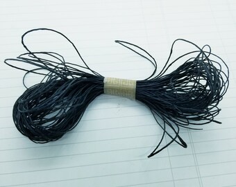 Thin black Hemp Twine  - 20 Yards for packaging, artwork, collage, assemblage