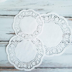 Ensemble de 15 napperons en papier - 3 tailles de napperons en papier - Fournitures pour travaux manuels