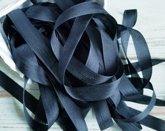 5 yards Darkest Navy Seam Binding. Packaging, Scrapbooking, Shabby Pretty Embellishment