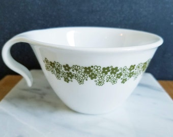 Lazy Daisy Corelle Cup-Spring Blossom- Green and White Cup- Flowered vintage cup