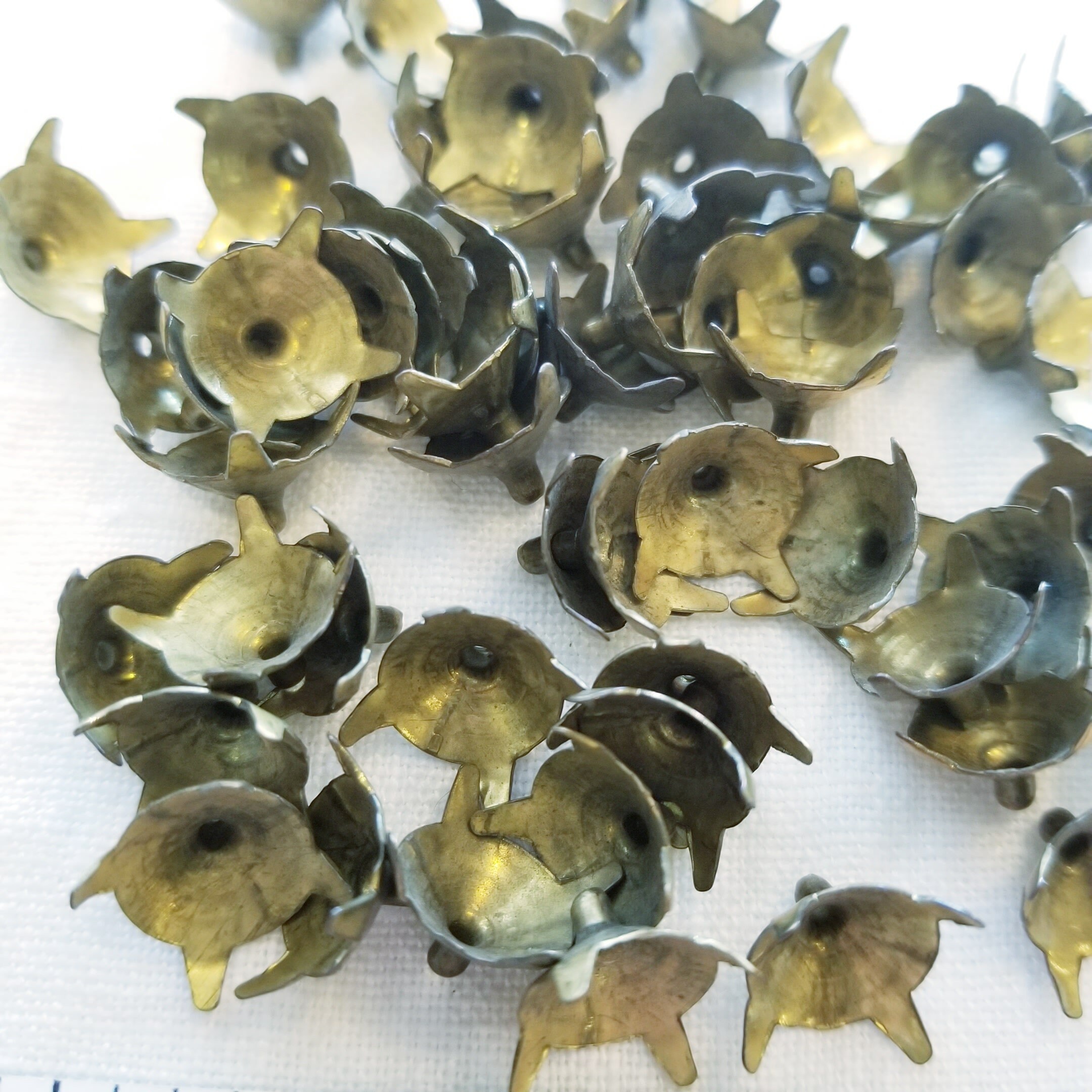 Vintage Brass Jewelry Findings Set of 60 Single Cabochon Etsy Canada