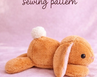 Bunny Plush Toy Sewing Pattern | 23cm Soft Stuffed Animal PDF