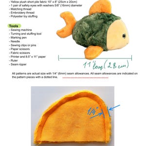 Fish Plushie Sewing Pattern Photo Tutorial, Fish Stuffed Animal PDF ...