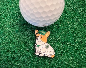 The Corgi Caddy | Adorable Ball Marker | Fun Golf Gift, Golf Accessory, Dog Golf, Golf Ball Marker