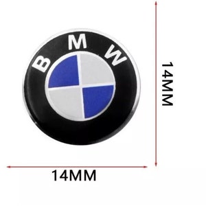 2x BMW Autoschlüssel Emblem 14mm selbstklebend with Schutzfolie