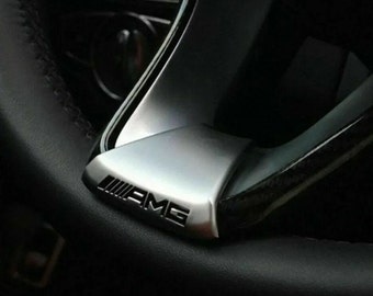 AMG Style Logo Sticker Lenkrad Badge Aufkleber Für Mercedes Benz Glanz Silver