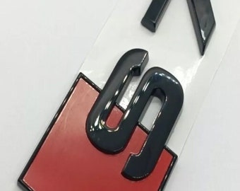 AUDI S7 Logo Schriftzug Aufkleber Kofferraum Glaaz Schwarz Selbstklebend