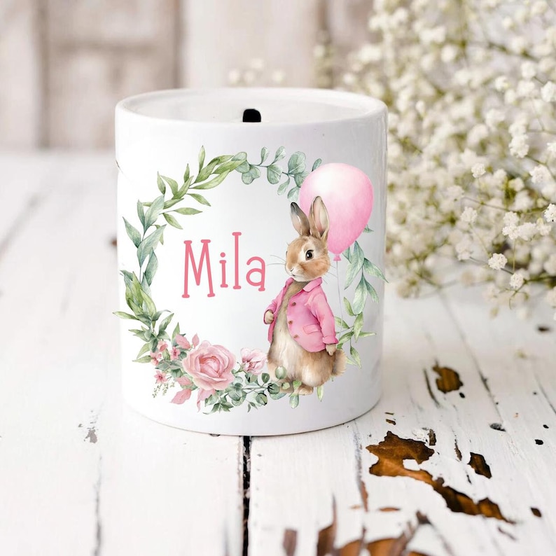 Personalised New Baby Money Box Personalised Money Box Baby Money Box
