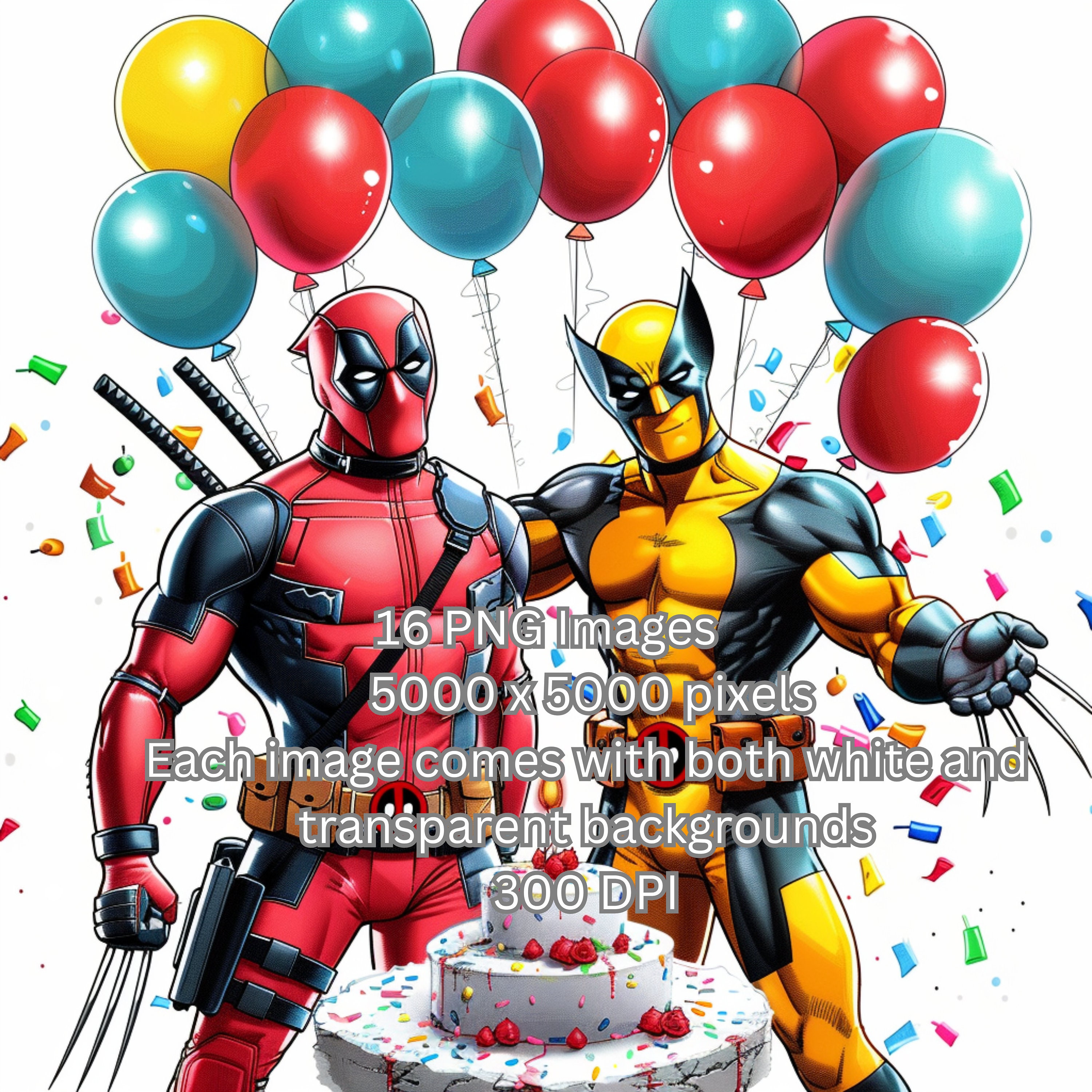 Deadpool and Wolverine Happy Birthday Images 16 High-resolution Pngs 90 ...