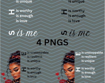 Descarga digital de ELLA soy yo / Archivos PNG de afirmación empoderadora para sublimación / Diseños de 300 DPI / Paquete de empoderamiento femenino / Girl Boss Png