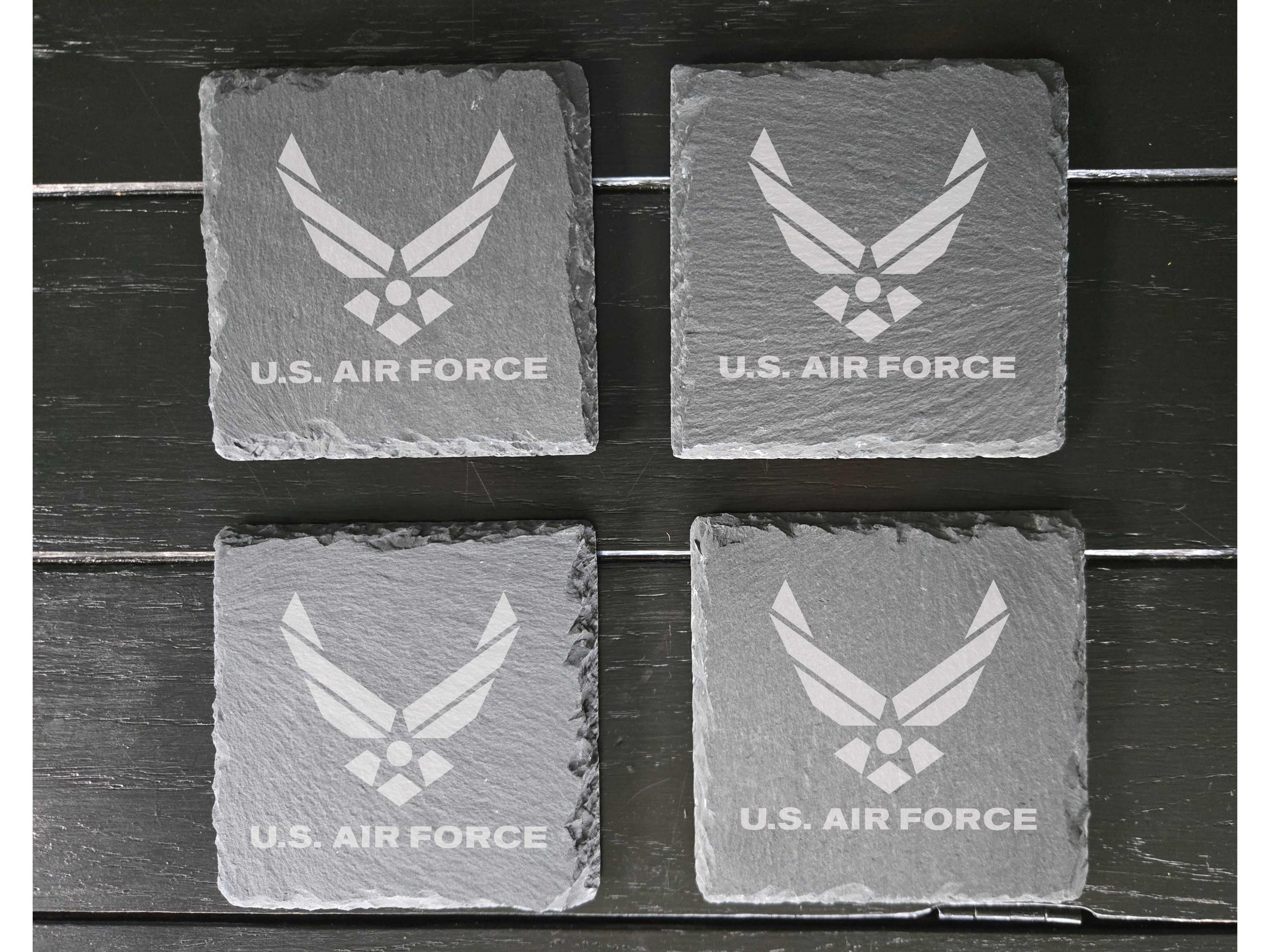 Usaf Coasters Personalized U.S. Air Force Engraved Slate Coaster – Custom Military ...