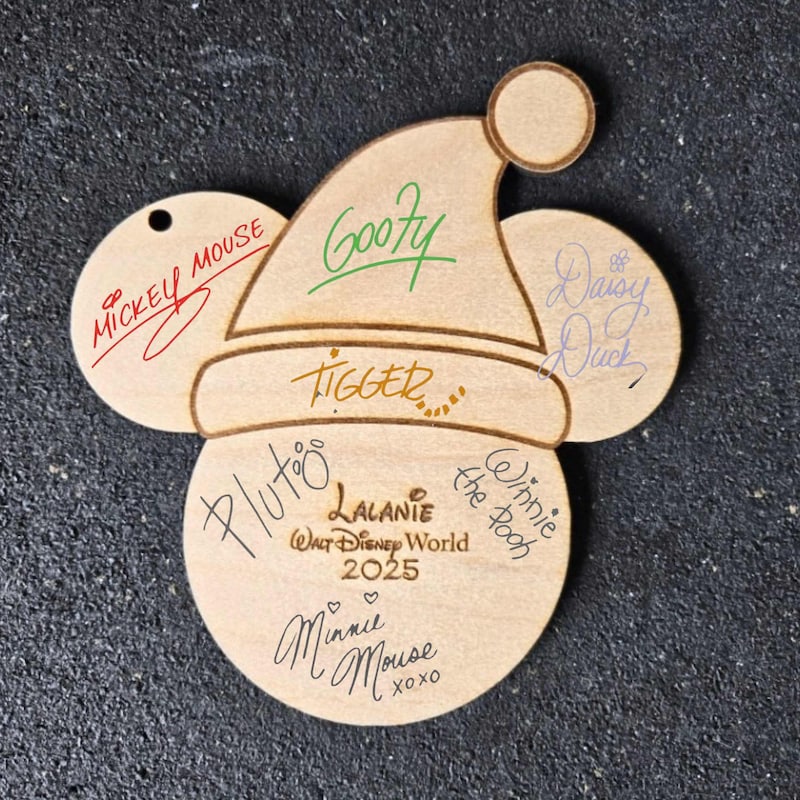 Autograph Monogram Santa Mickey Autograph - Etsy