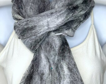 Handmade Felted Merino Cobweb Scarf  (Free Shipping)