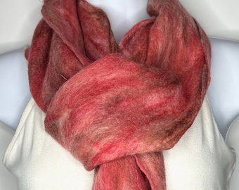 Handmade Felted Merino Cobweb Scarf  (Free Shipping)