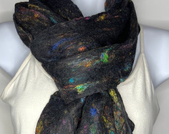 Handmade Felted Merino Cobweb Scarf  (Free Shipping)