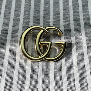 Vintage Gucci Rare Gold Brooch Big Logo GG