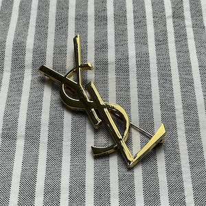 Vintage Brosche von Yves Saint Laurent Wunderschöne YSL Gold Brosche