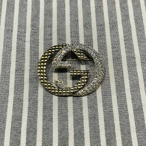 Vintage Gucci Rare Gold Brooch With Stones Collectible Gold Pin Antique Brooch Vintage jewelry Birthday Gift Retro Item Jewelry