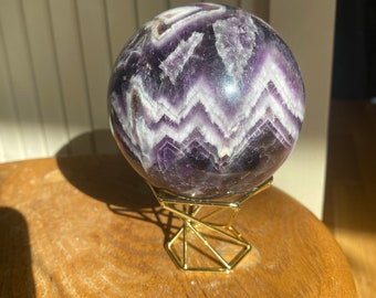 Amethyst crystal sphere large