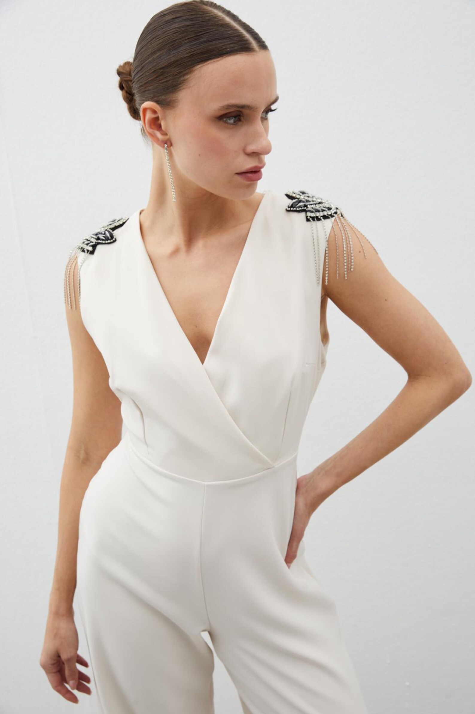 5212228 Red-Black Patterned Jumpsuit