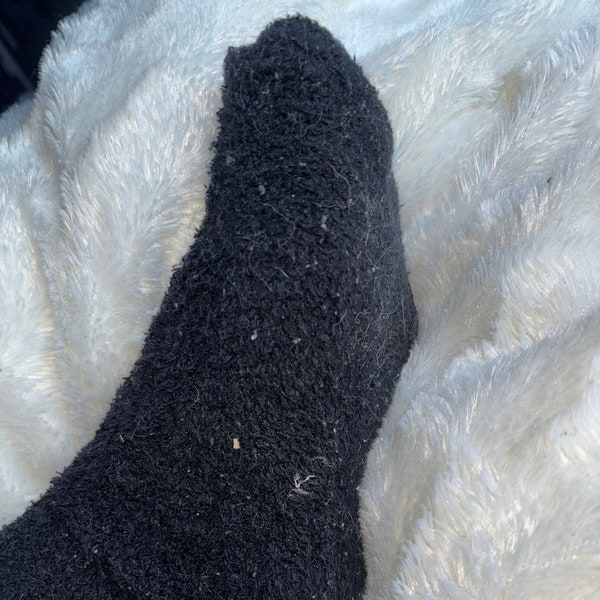 Worn cozy socks!