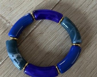 Armband aus gebogenen Röhrenperlen