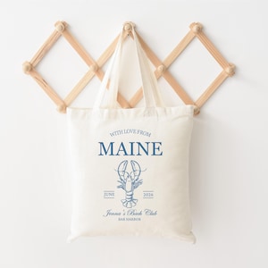 Maine Bachelorette Party Canvas Tote Bag, Lobster Design, S206 image 6