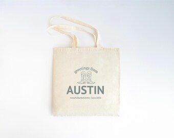 Customizable Austin Bachelorette Party Bag, Texas Tote,  Custom City Bag A1