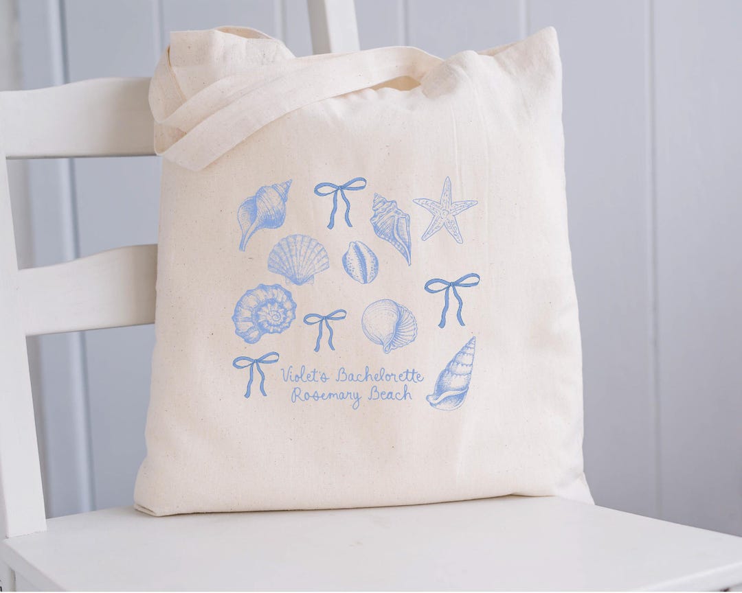 Beach Customizable Bachelorette Party Tote Bag, Rosemary Beach Tote Bag ...
