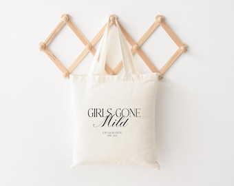 Girls Gone Mild Tote Bag, Spa Weekend Customizable Bachelorette Party Tote Bag, Girls Night In Tote Bag, Bachelorette Favor Tote Bag