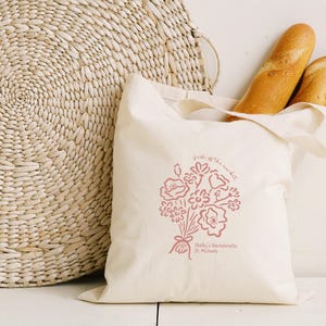Fresh off the Market Customizable Bachelorette Party Tote Bag, Market Tote Bag, Farmer&#39;s Market Tote Bag,