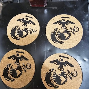 Custom laser engraved coasters