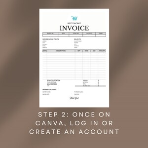 Digital Minimalist Invoice Template CANVA Editable image 4