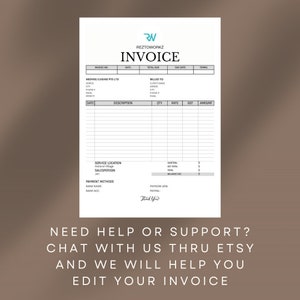 Digital Minimalist Invoice Template CANVA Editable image 8