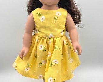Spring Flower Dress For 18 Dolls. Made In USA Fits