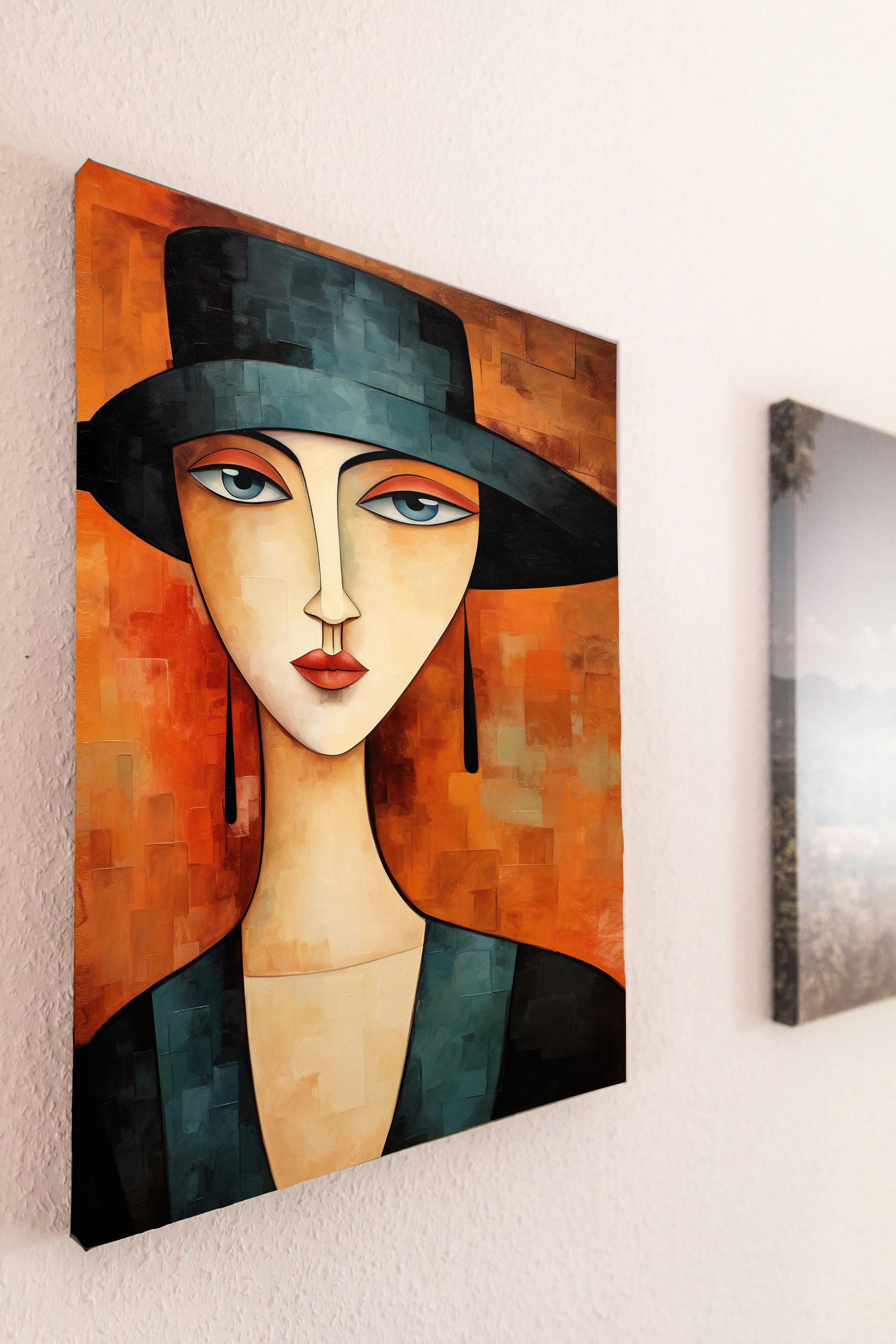 Abstract Woman Portrait Canvas Print, Colorful Wall Art - Etsy