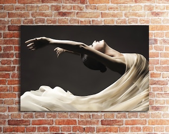 Ballerina Canvas Print, Dancer Wall Decor, Ballet Class Decor