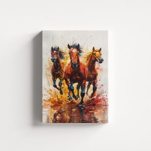 Wild Horses Canvas Print, Galloping Horse Art, Running Horse Wall art, Farmhouse Decor, Animal Wall Decor, Living Room Wall Art