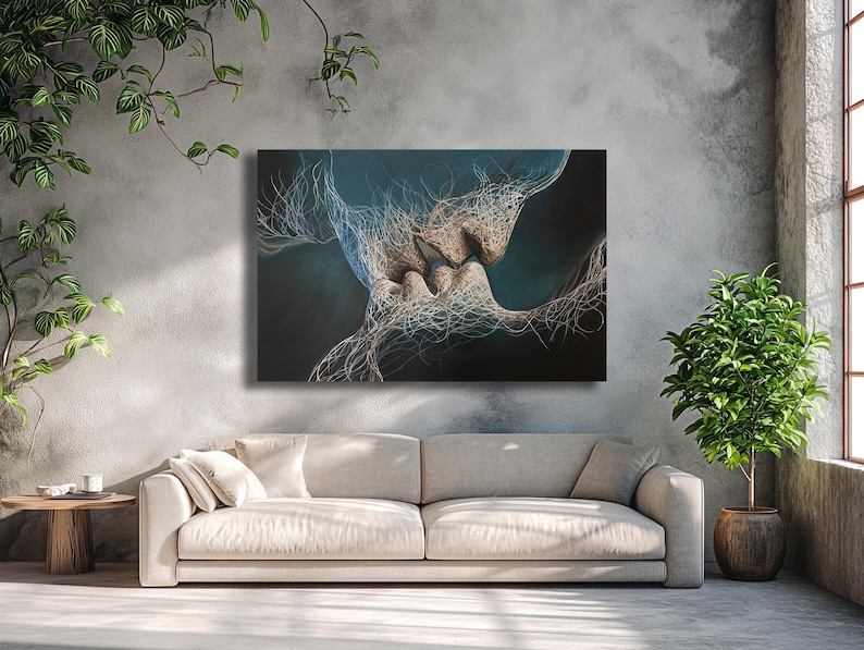 Abstract Couple Painting - Front view