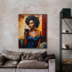 Black Woman Wall Art, African Woman Canvas, Black Girl Art Print, African Woman Art, Modern Art Canvas, African Woman Prints, Woman Poster