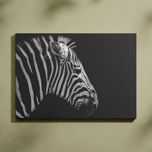 Zebra Wall Art, Animal Wall Decor, Zebra Poster, Zebra Canvas Print, Home Decoration, Zebra Wall Decor, Animal Canvas Gift, Large Wall Art