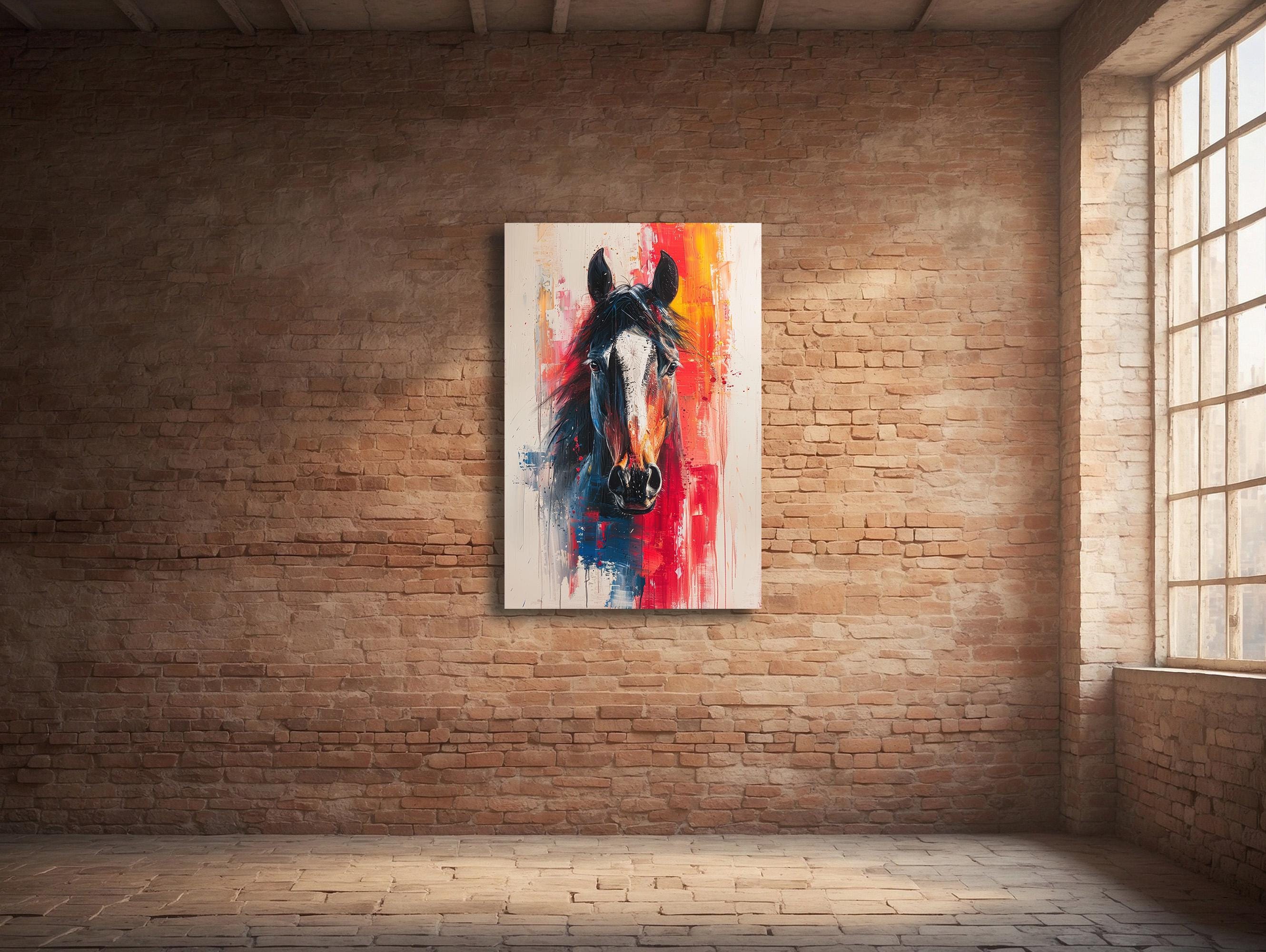 Abstract Horse Portrait Canvas Print, Ready to Hang - Etsy