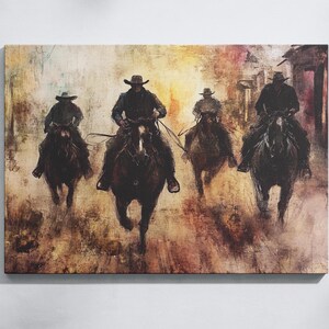 Cowboy Leinwand Kunst, Western Wohnkultur, fertig zum Aufhängen