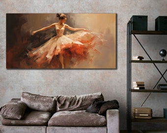 Ballerina Canvas Print, Modern Dancer Wall Art, Ready to Hang