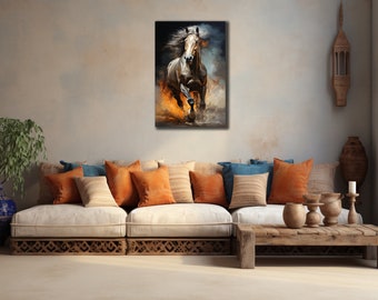 Wild Horse Canvas Wall Art, Living Room Decor